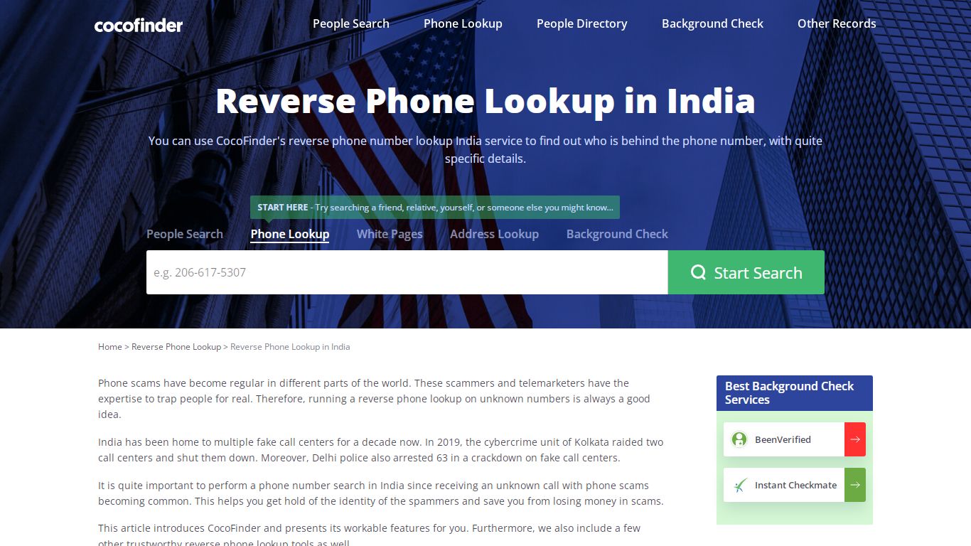 Phone Number Search in India | CocoFinder